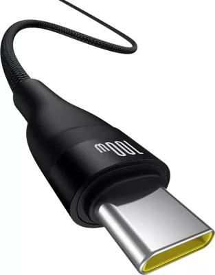 Kabllo Baseus Flash 2 USB A në USB C, 2 m, 100 W, E zezë