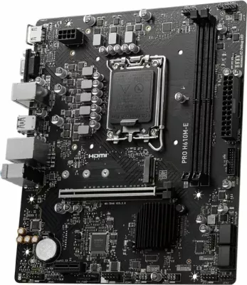 Pllakë amë MSI PRO H610M-E Micro ATX, 2 slote RAM, SATA 3 x4, HDMI/VGA, LAN Gigabit, 2x kabllo SATA
