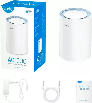 Sistem mesh Cudy M1200, Wi-Fi 5, Dual-band, i bardhë