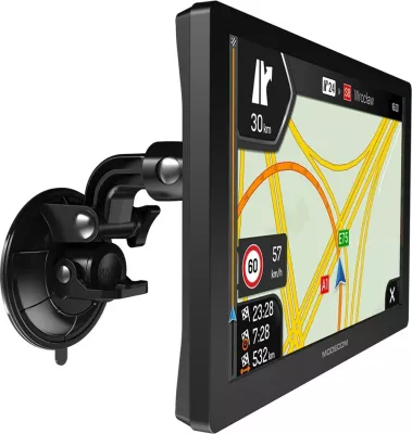 GPS navigacion për vetura MODECOM FreeWAY CX 9.0 me iGO Navigation Truck, 8 GB, E zezë