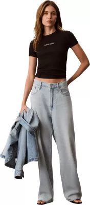 Maicë për femra Calvin Klein Jeans LV047G816G, e zezë [Madhësia: S]