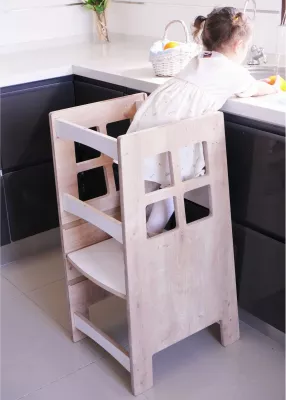 Kullë edukative për fëmijë, ngjyrë kafe dhe e bardhë, Hanah Home