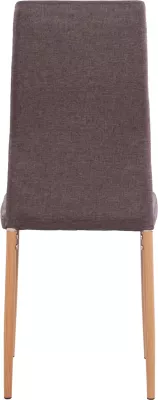 Karrige metalike Lady FH0037.13, pëlhurë kafe me kornizë metalike K/D 40x48x95 cm, set prej 4 copash