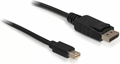 Kabllo DisplayPort DeLOCK 3m, mini DisplayPort në DisplayPort, e zezë, gold plated