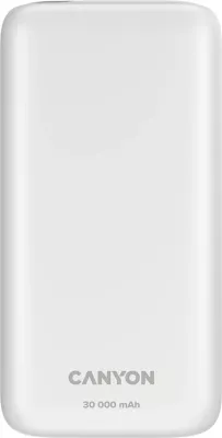 Power bank CANYON PB-301 30000 mAh, PD 20W, QC 3.0, LED ekran, i bardhë