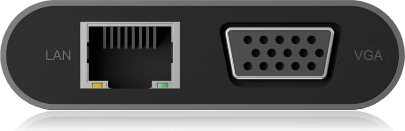 Docking Station RaidSonic ICY BOX IB-DK4040-CPD, USB 3.2 Gen 1 Type-C, 100 W, Anthracite, Black