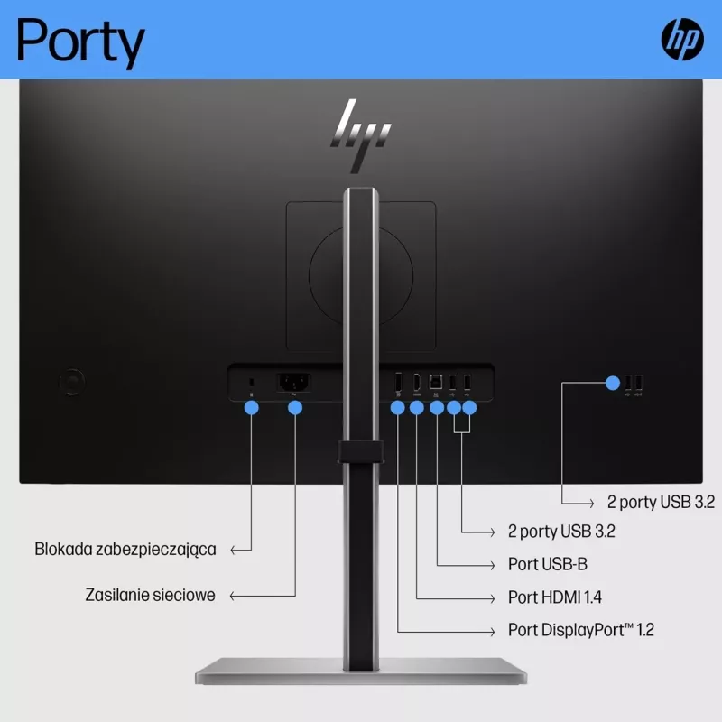 Monitor HP E27 G5, 27", Full HD, 75Hz, i zi/argjend