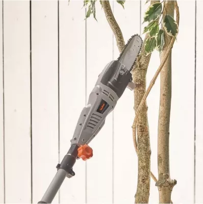 sharrë elektrike teleskopike 2-në-1 dhe gërshërë për gardh VONHAUS 2500263, 750W/460W, 8\" (20cm) Oregon, kabllo 10m, gri/zezë