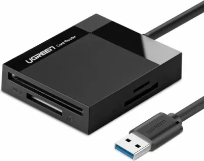 Lexues kartelash UGREEN All-in-One MPN 30333 USB 3.0 0.5m deri 512GB 5Gbps, i zi, Box