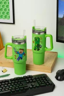 Gotë termike udhëtimi XL Paladone Minecraft Multiway 900 ml, e gjelbër