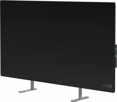 Ngrohës smart AENO Premium Eco AGH0004S 700W, xham i temperuar, infra të kuqe + konveksion, Wi‑Fi, LED display, prizë EU, i zi