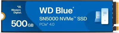 SSD Western Digital Blue SN5000, 500 GB, M.2, 5000 MB/s, Blu