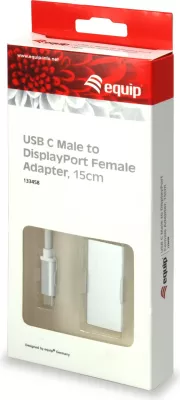Adapter USB Type C në DisplayPort Equip, 4096x2160, bardhë