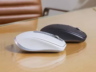 Maus Logitech MX Anywhere 3S për biznes, RF Wireless + Bluetooth, 8000 DPI, Grafit