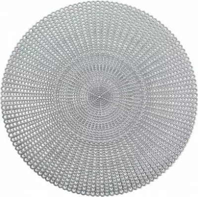 Nënpjatë rrethore Zeller Cut Out 41 cm, PVC, argjend