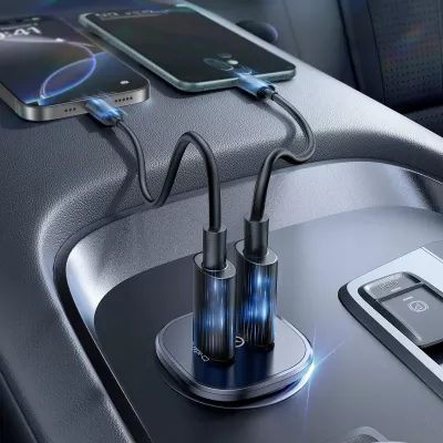 Karikues veture Baseus GoTrip Car Charger C+C 30W, 2x USB-C, 3.5A, i zi