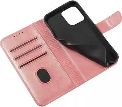 Mbështjellës magnetik Hurtel për Xiaomi Redmi Note 12 5G / Poco X5 5G, flip, portofol, rozë