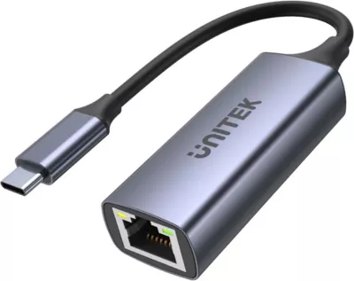 Adapter Unitek USB-C në RJ45 1Gbit LAN, PD 100W