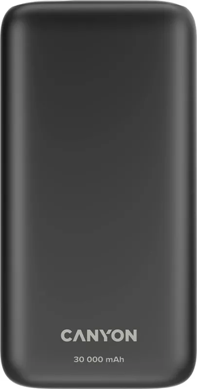 Power bank CANYON PB-301 30000 mAh PD 20W QC 3.0, e zezë
