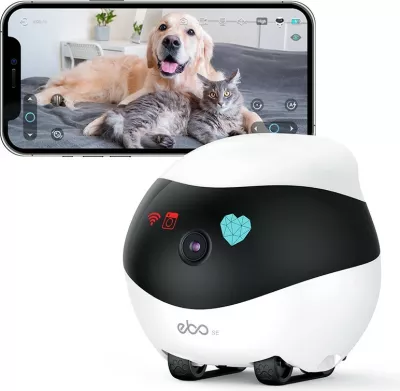 Robot për kafshë Enabot EBO SE, kamera 1080p, WiFi, app, natës, lazer