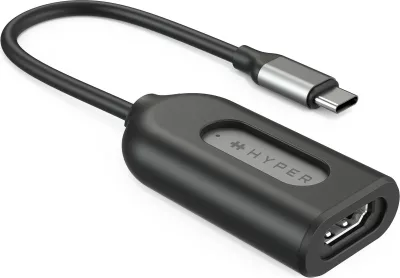 Adapter USB-C në HDMI Targus HyperDrive, 8K60Hz/4K144Hz, stainless steel