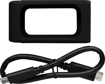 SSD portabël Kingston XS2000, 500 GB, USB Type-C, 3.2 Gen 2, 2000 MB/s, E zezë, Argjendtë