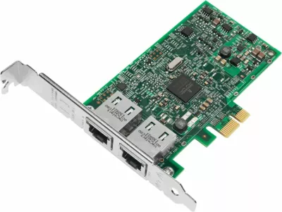 Kartë rrjeti Broadcom BCM5720-2P, 2x1G RJ45, PCIe, për serverë, Gjelbër