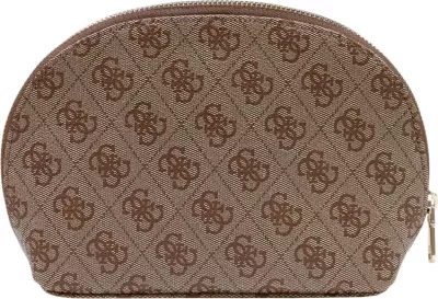 Çantë kozmetike për femra Guess Noelle II Dome PW7573 P6370, e bardhë-kafe