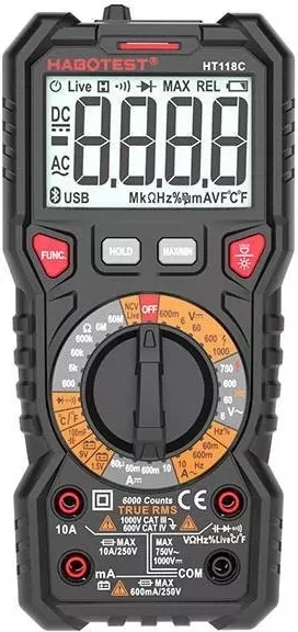 Multimetër digital  Habotest HT118C, LCD, e zezë