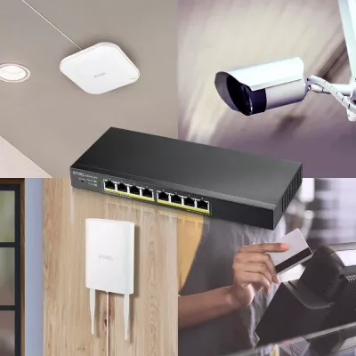 Switch Zyxel GS1915-8EP, Managed L2 Gigabit Ethernet (10/100/1000), PoE, E zezë