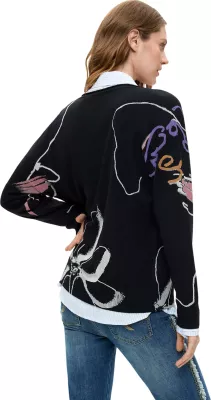 Xhemper për femra Desigual 26WWJF29, i zi [Madhësia: XS]