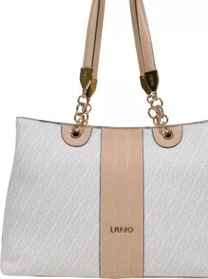 Çantë tote për femra Liu Jo AA6104 E1118, bardhë-rozë