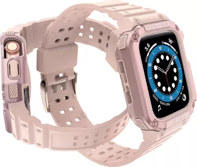 Rrip me mbështjellës për Apple Watch Hurtel Protect Strap Band, 45/44/42mm, Rozë