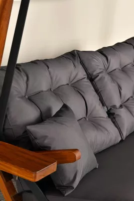 Karrige lëkundëse treshe për kopsht, ngjyrë antracit, Skye Decor, Sia 2400
