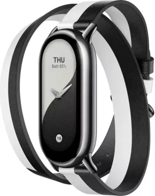 Rrip Xiaomi Smart Band 8 Double Wrap Strap, zi dhe bardhë
