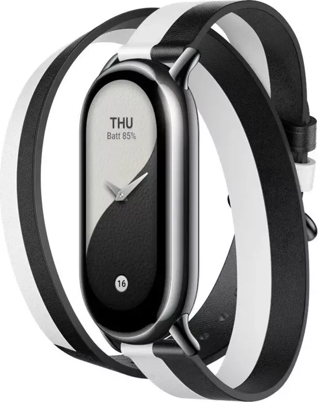 Rrip Xiaomi Smart Band 8 Double Wrap Strap, zi dhe bardhë thumbnail 3