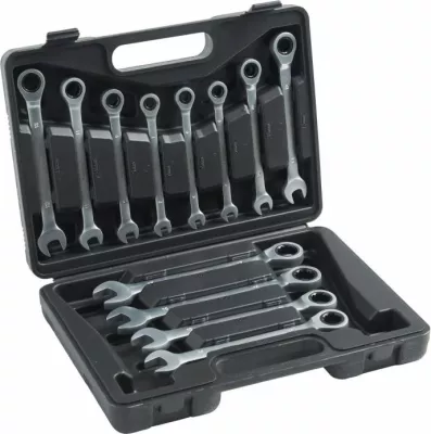 Set çelësash me klikë VONHAUS 15/253 6-17 mm, 12 copë, argjendtë/zi