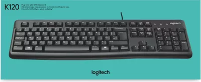 Tastierë Logitech K120, AZERTY, me kabllo, e zezë