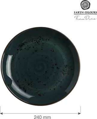 Pjatë e sheshtë Fine Dine Arando Ø240 mm, porcelan, gri, set 6 copë
