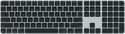 Tastierë Apple Magic Keyboard me Touch ID dhe tastierë numerike, US English, USB Type-C, e zezë