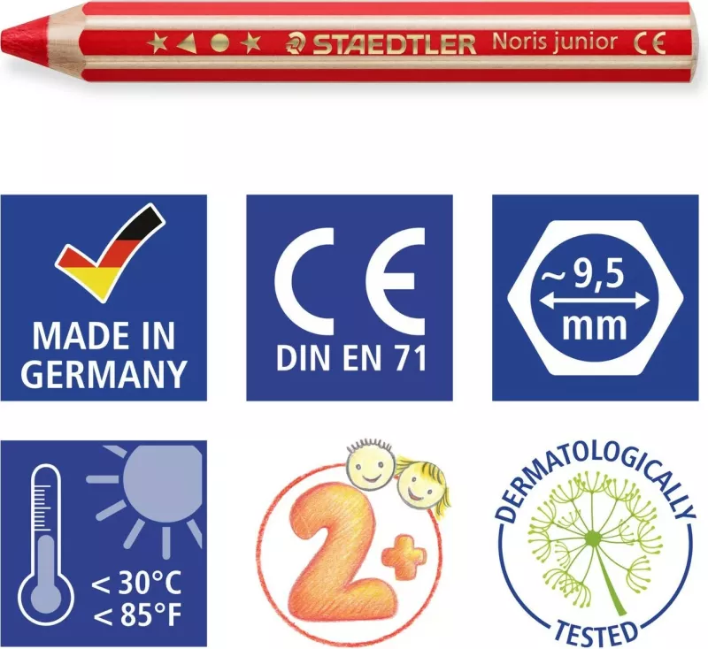 Lapsa ngjyrosës STAEDTLER Noris junior 36 copë, kovë plastike