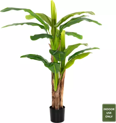Bimë sintetike dekorative, pema banane në vazo, FH7977, 150H cm