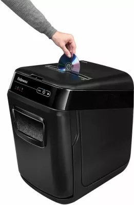 Shkatërrues dokumentesh FELLOWES AutoMax 200M, micro-cut, 200 fletë auto / 10 fletë manual, kosh 32L, DIN P-5, i zi