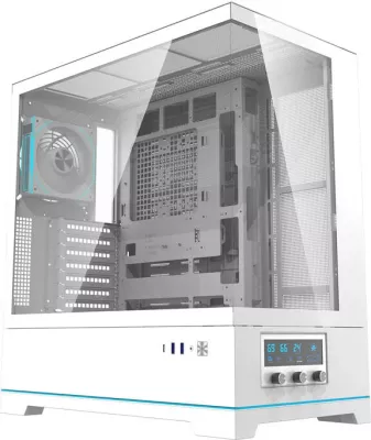 Kasë Darkflash DY451 PRO, midi tower, ARGB, 1 ventilator, e bardhë