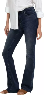 Xhinse për femra Only ONLBLUSH Mid Flared REA409, denim i errët