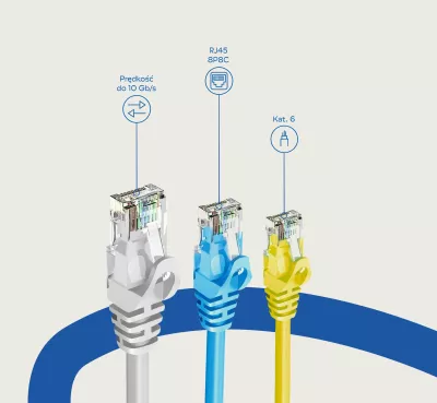 Kabllo rrjeti Ethernet ZOY ZCR05Y Cat 6 UTP CCA 0.5 m RJ45-RJ45, e verdhë