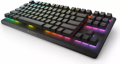 Tastierë mekanike gaming Alienware RGB Tenkeyless, Cherry MX Red, USB, e zezë
