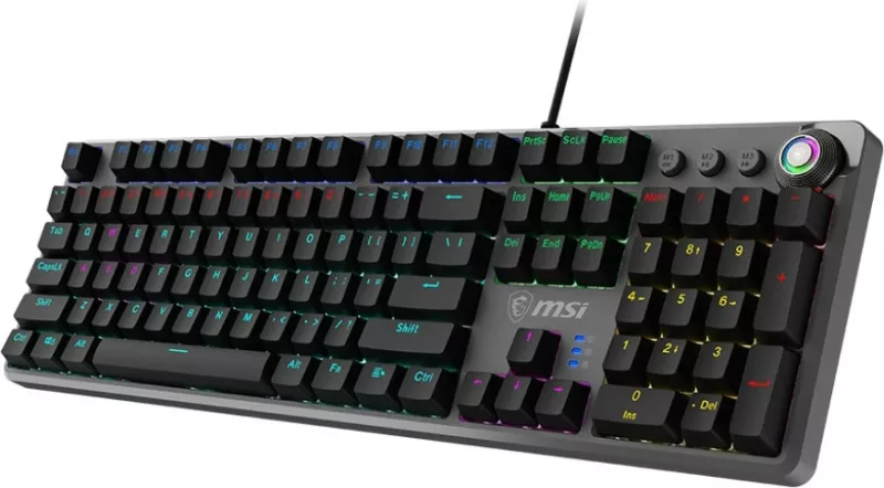 Tastierë gaming MSI FORGE GK-310 RED, mekanike, RGB, full-size, e zezë