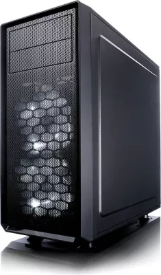Kasë Fractal Design Focus G Midi Tower, ATX, micro ATX, ITX, e zezë, me dritare anësore dhe LED të bardhë