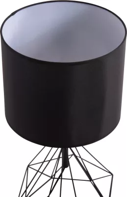 Llambë tavoline GEILO FH7416.11, metal i zi, kapak PVC i zi, 25x48.5cm